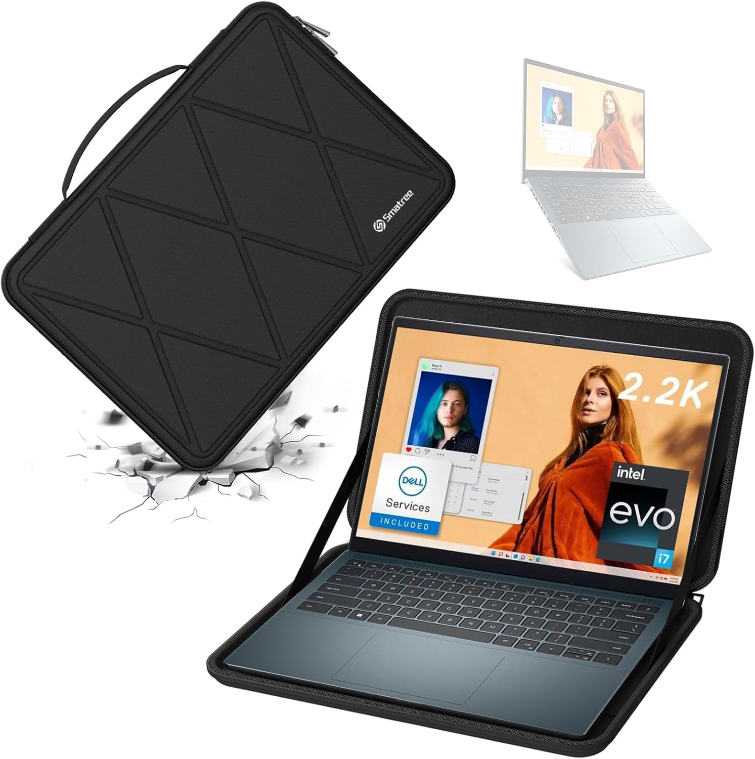Smatree Hard EVA Protective Sleeve for 14 inch DELL Laptops