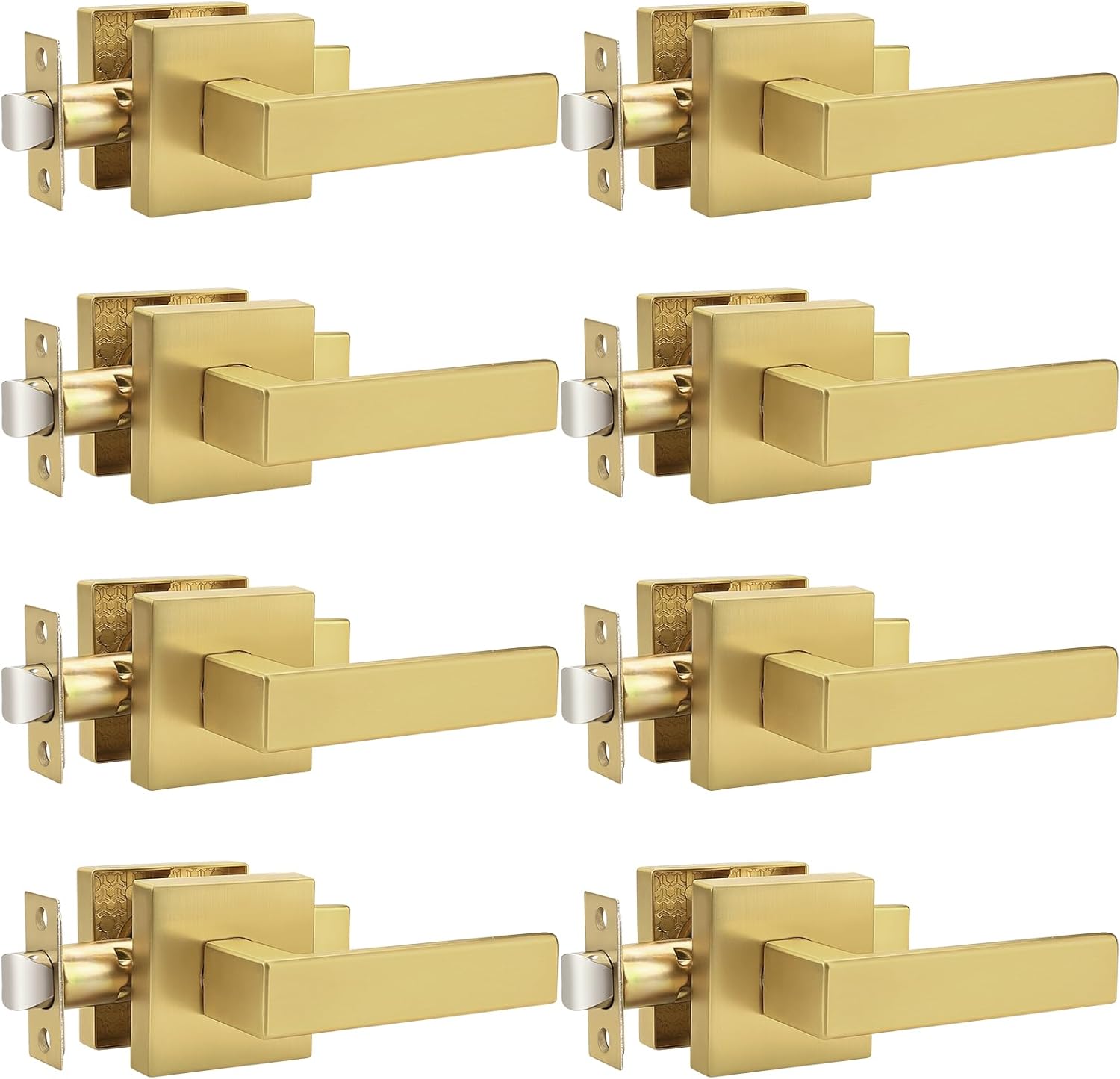 Probrico Gold Door Handles Passage Door Levers for Easy Use
