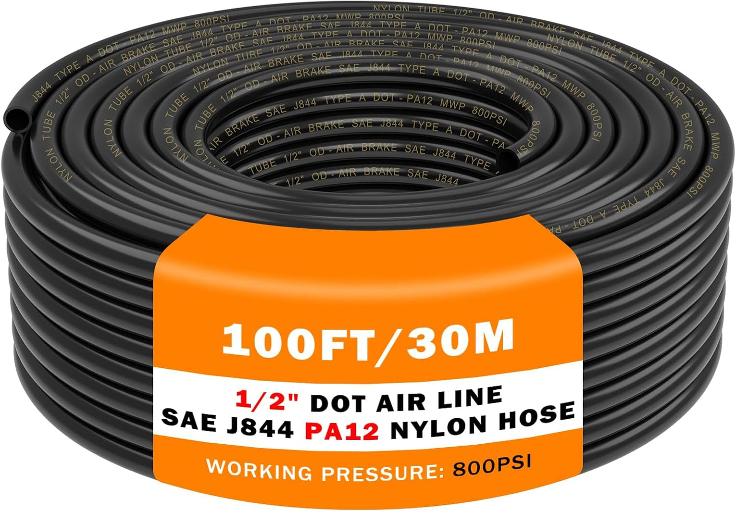 CheeMuii 100 FT 1/2 Pneumatic Tubing for Air Brake Systems