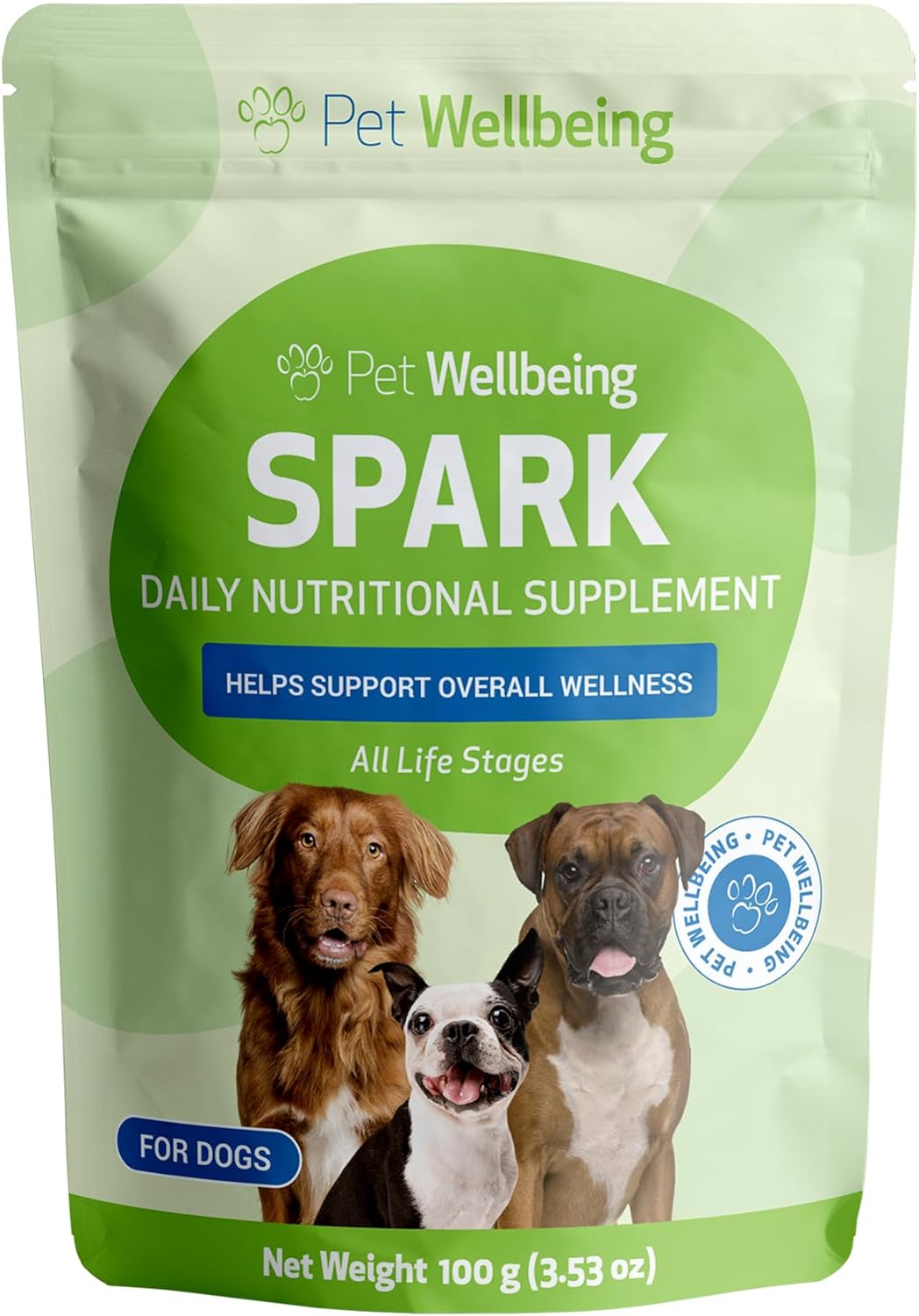 Pet Wellbeing Spark Daily Nutritional Greens for Dogs & Cats
