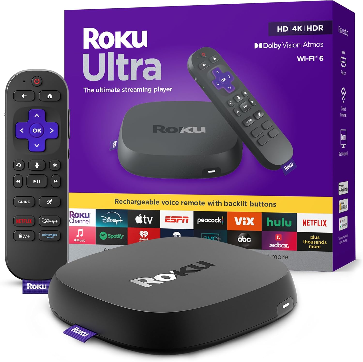 Roku Ultra Streaming Player - 4K HDR10+ Dolby Vision Device