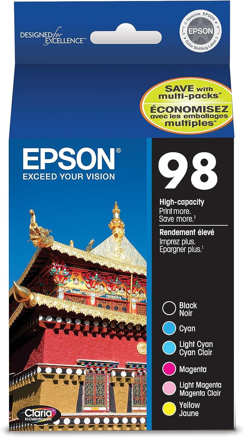 EPSON 98 Claria Hi-Definition Ink Combo Pack for Artisan Printers