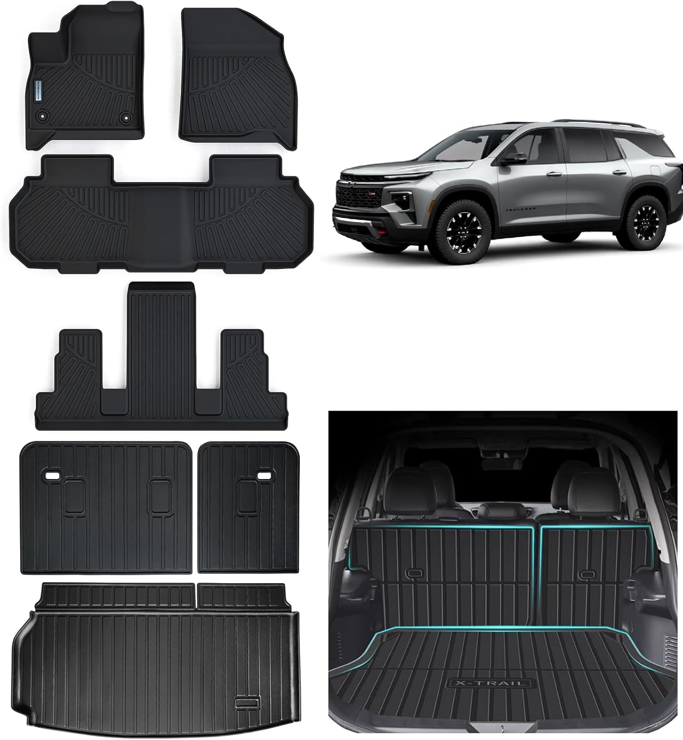 Floor Mats & Trunk Mat for 2024 2025 Chevy Traverse