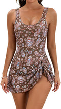 One Piece Swimdress Swimsuits for Women - Tummy Control (Style 6R7C)