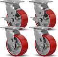 5in x 2in Heavy Duty Caster Wheels Set of 4 - 4000 lb Capacity
