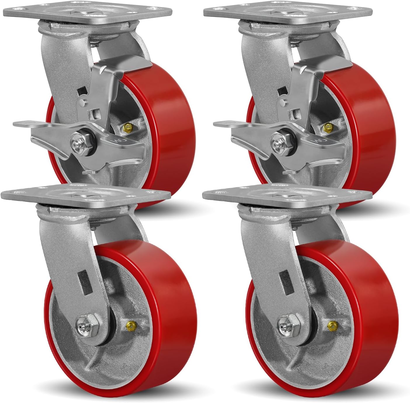 SY America Heavy Duty 5in X 2in Caster Wheels for Industrial Use