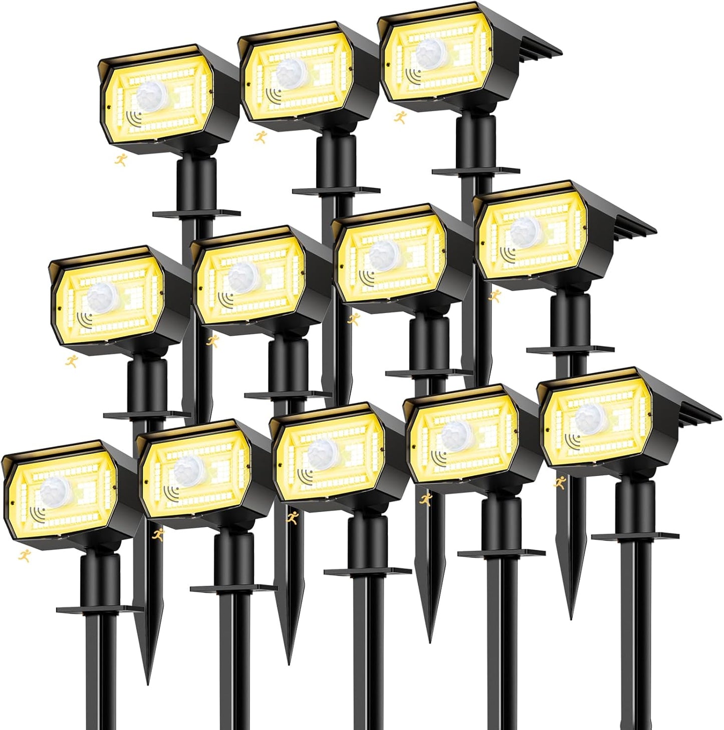 Solar Spot Lights Outdoor Motion Sensor for Garden Pathway