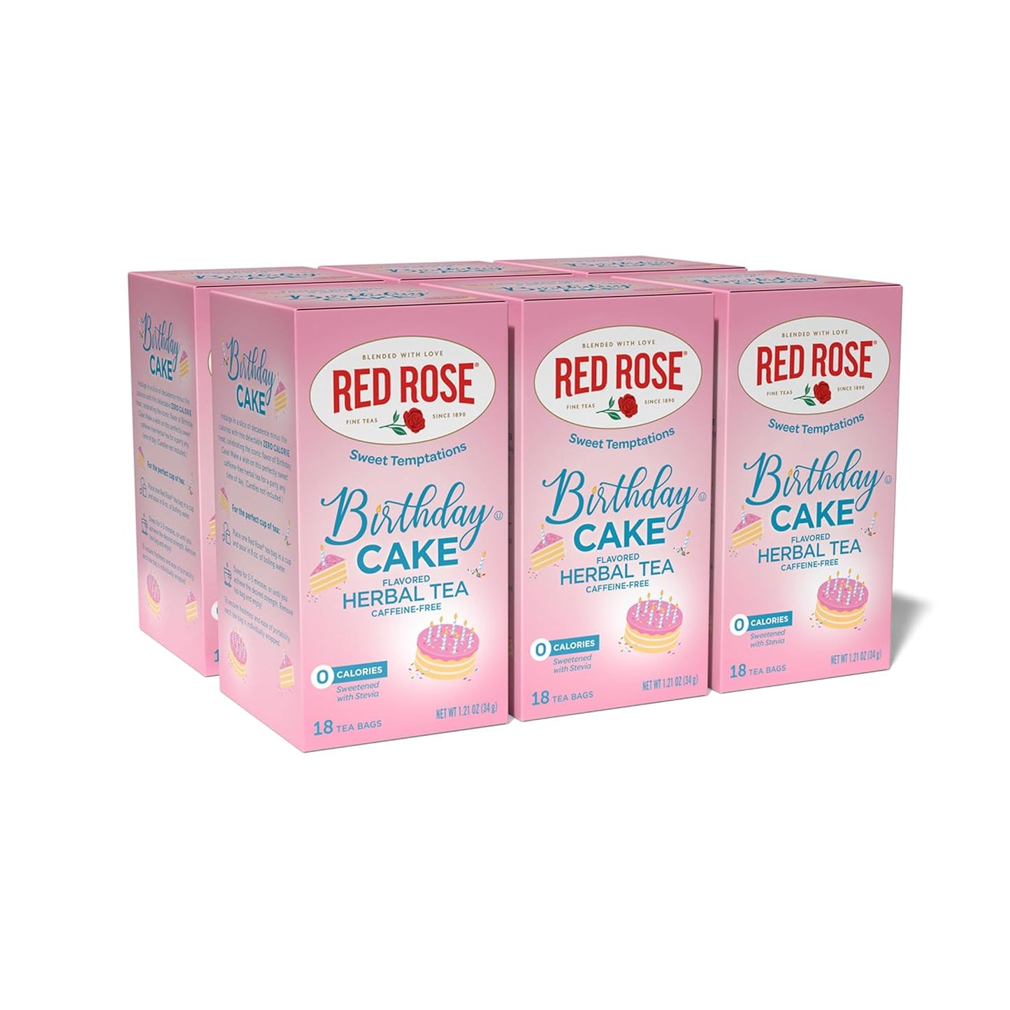 Red Rose Sweet Temptations Dessert Tea Birthday Cake Flavor