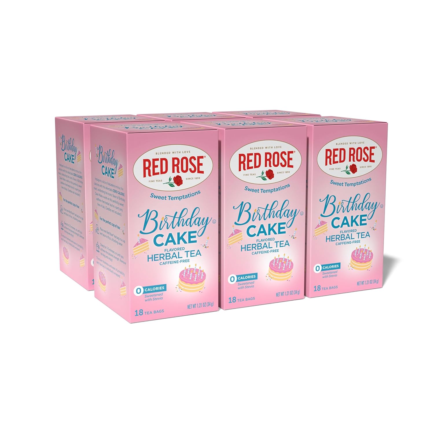 Red Rose Sweet Temptations Dessert Tea Birthday Cake Flavor