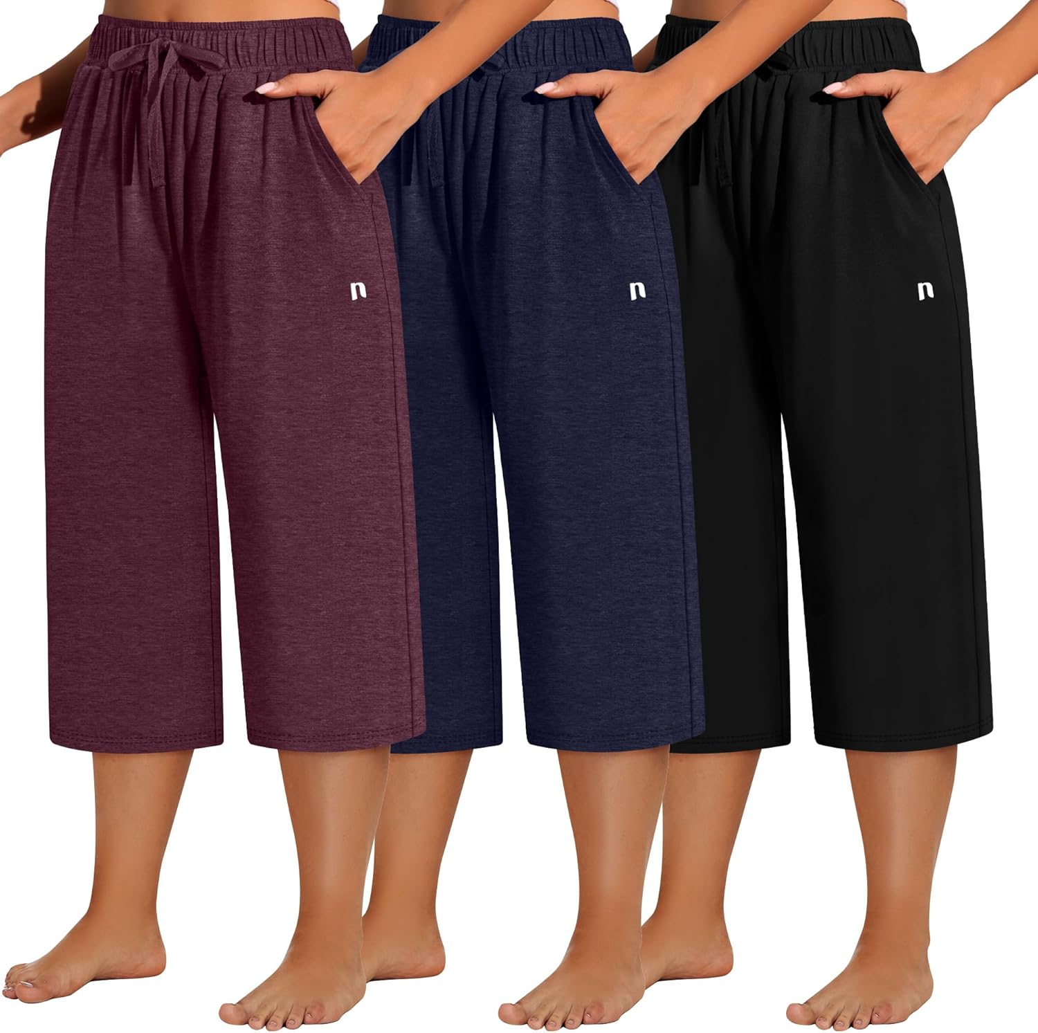 Neer Women's Plus Size Capris - Comfortable Wide Leg Pants