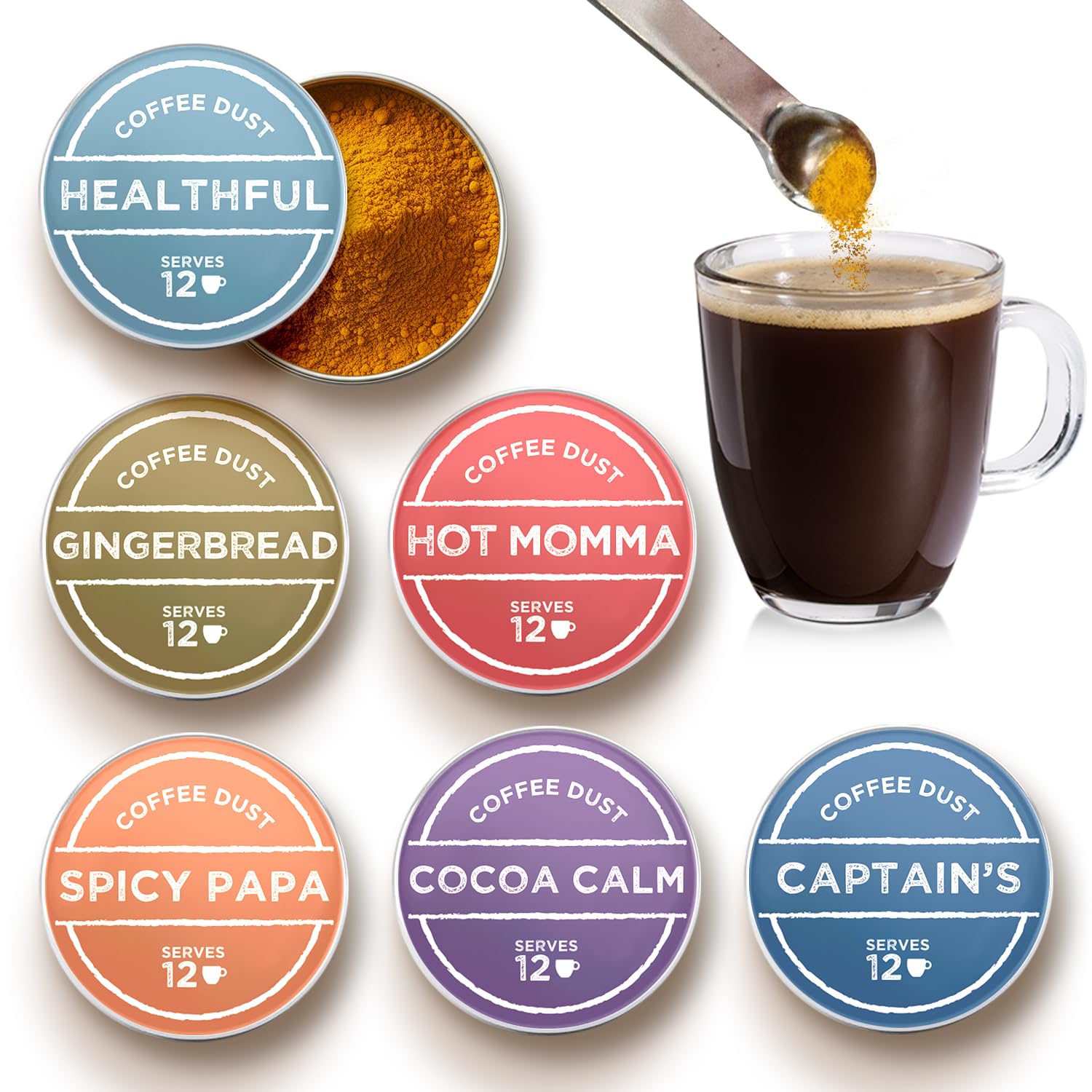 Coffee Dust Flavoring Powder Sampler Set for Coffee Lovers