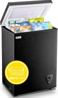 Chest Freezer 3.5 CU.FT Deep Freezer Compact Mini - Quiet, Adjustable