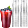 200Counts 12 OZ Hard Plastic Cups Fancy Disposable Cups - Clear