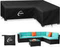 Kipiea Patio L-Shaped Sectional Sofa Cover - Heavy Duty Weather