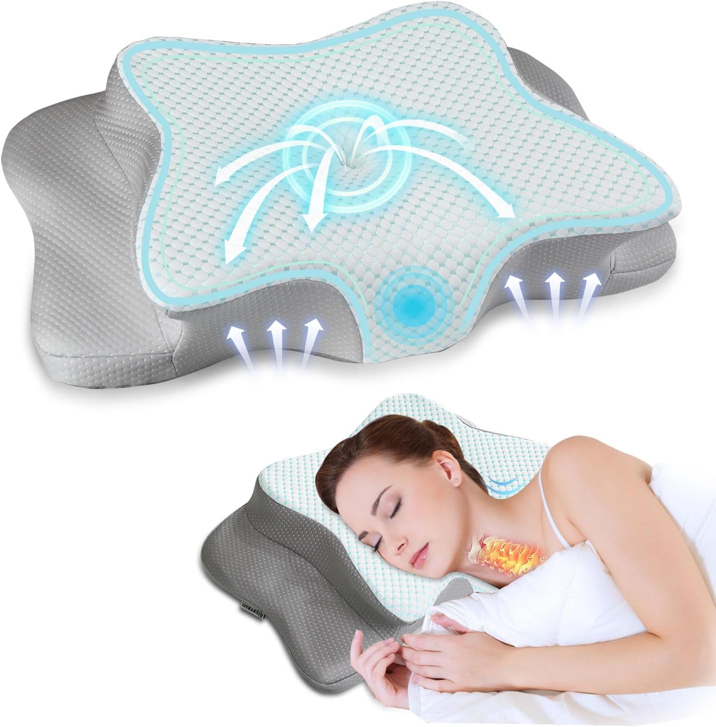 Pain Relief Cervical Pillow for Neck Support and Comfort