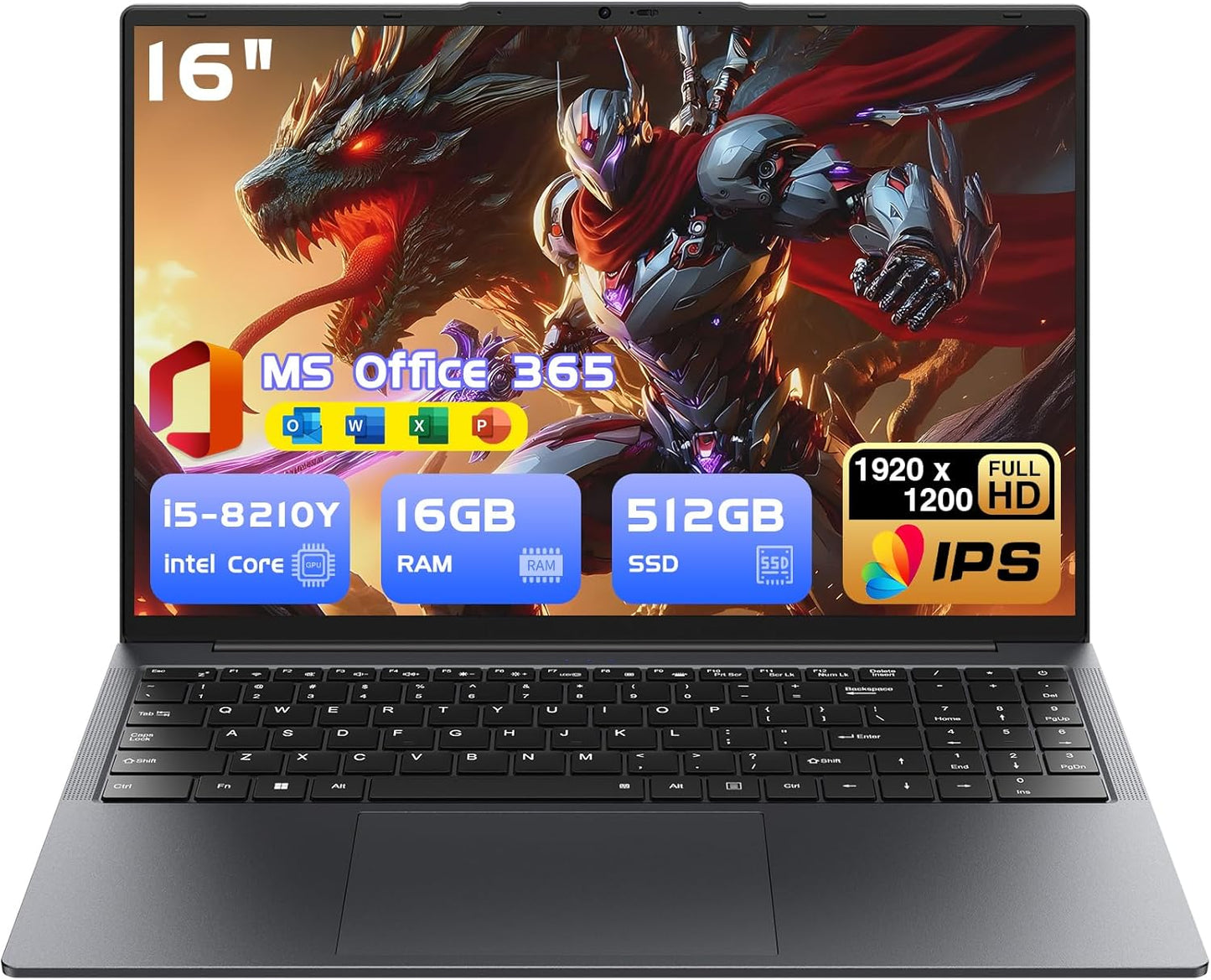 16 Laptop Computer with Core i5, 16GB RAM, and 512GB SSD