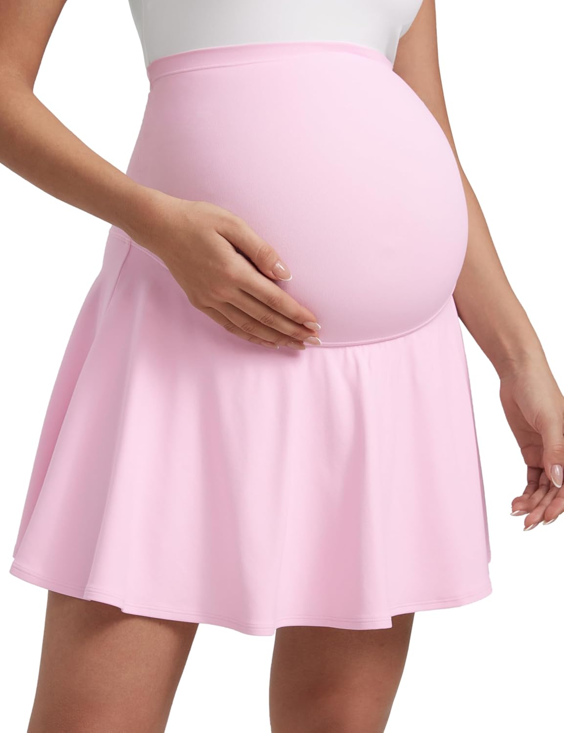 CRZ YOGA Womens Butterluxe Maternity High Waisted Tennis Skirts