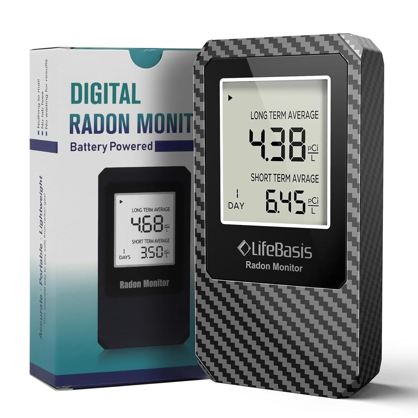 LifeBasis Radon Detector for Home Monitoring - Accurate Readings