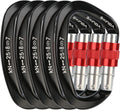 Screwgate Locking Carabiner Clip 5-Pack - 25kN D Shape Safety