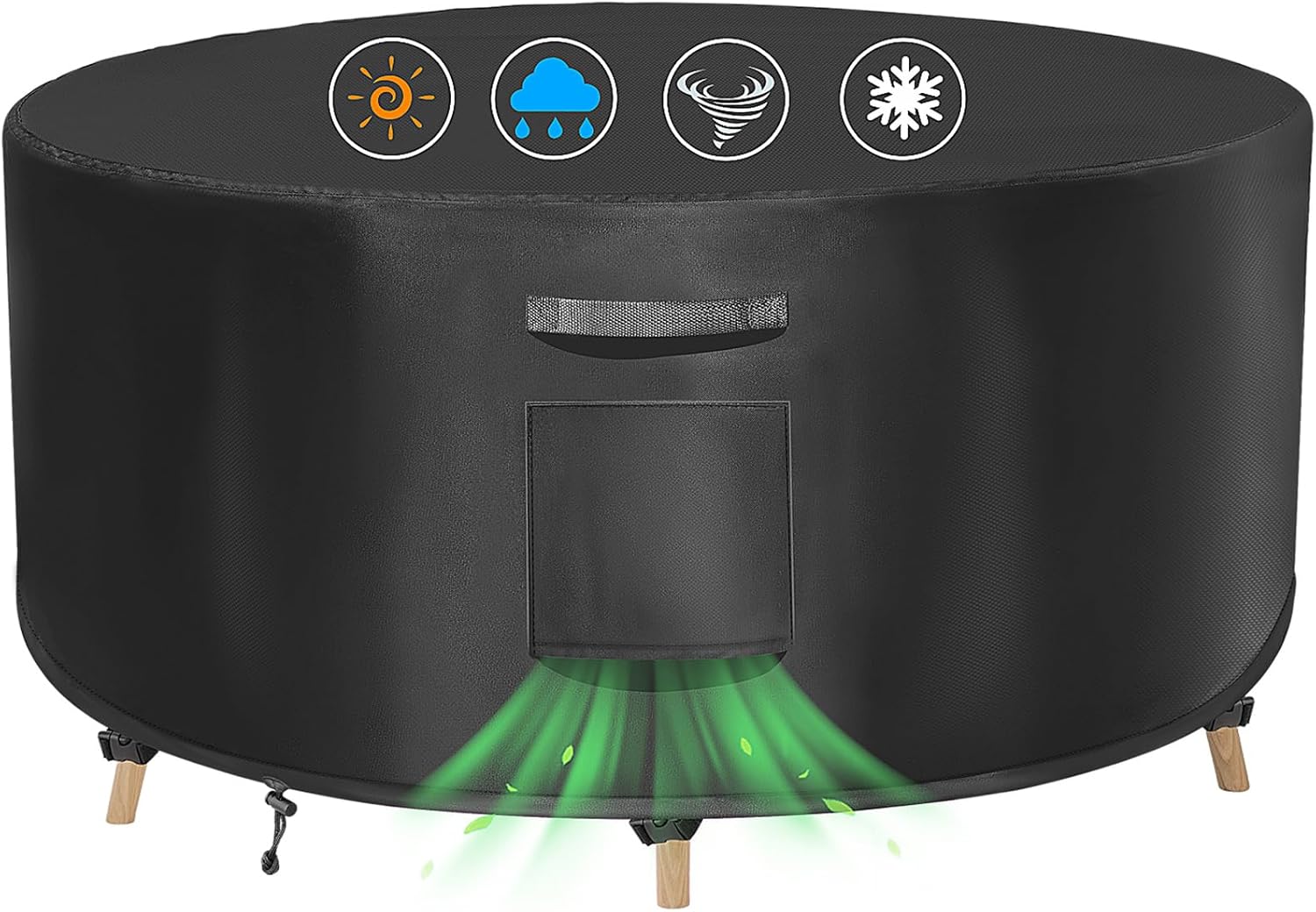 Round Patio Table Cover for All-Weather Protection and Durability