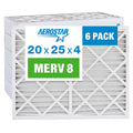Aerostar 20x25x4 MERV 8 Air Filter 6 Pack - Cleaner Air, Fresher Home