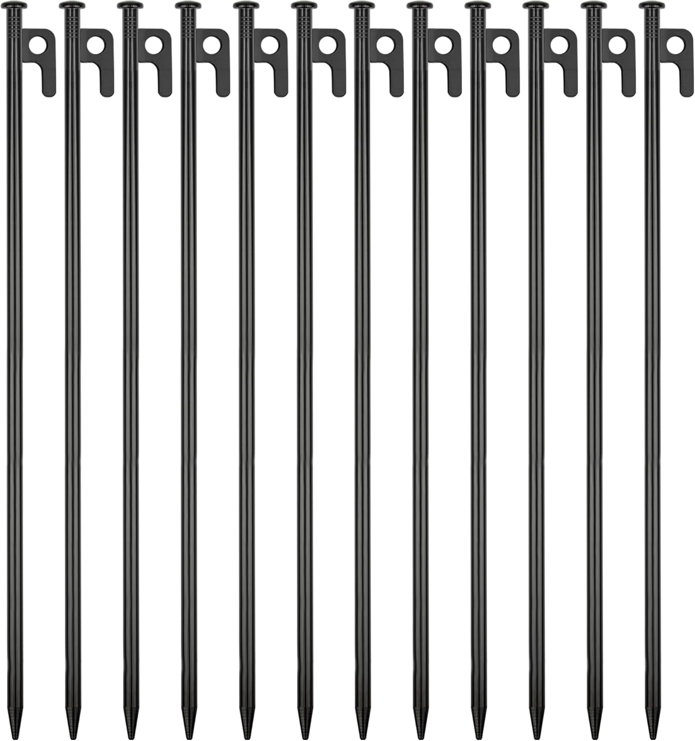 12 Pack Heavy Duty Metal Tent Stakes for Camping and Outdoors