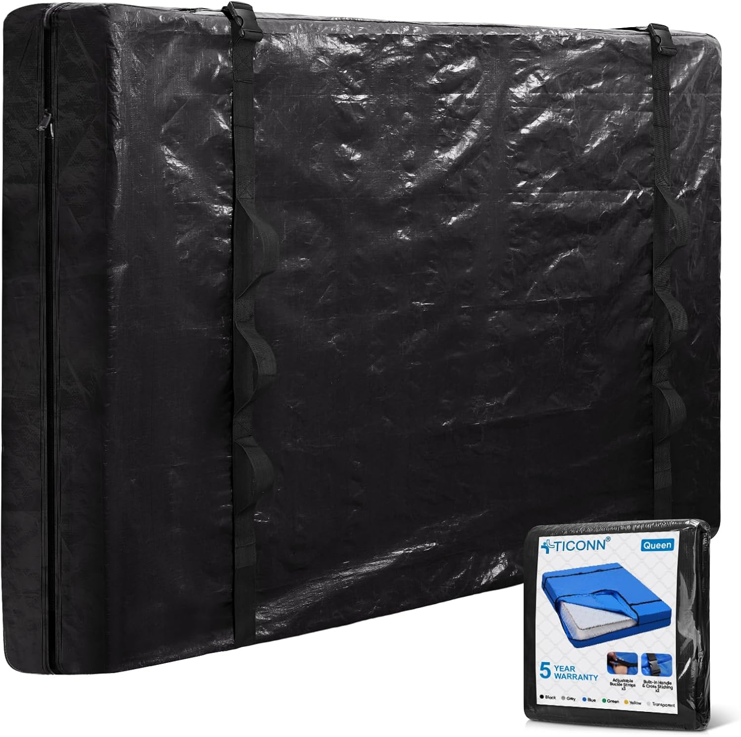 TICONN Heavy Duty Queen Mattress Bags for Moving and Storage