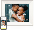 Aura Aspen 12ft Digital Photo Frame - Clay with Paper Mat