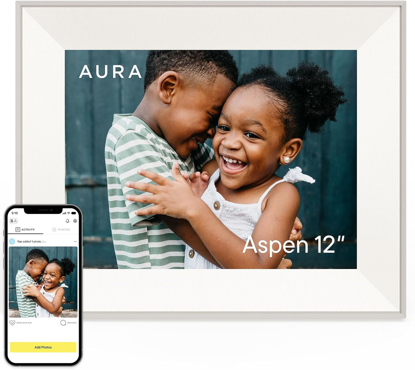 Aura Aspen 12in Digital Photo Frame - Perfect for Gifting