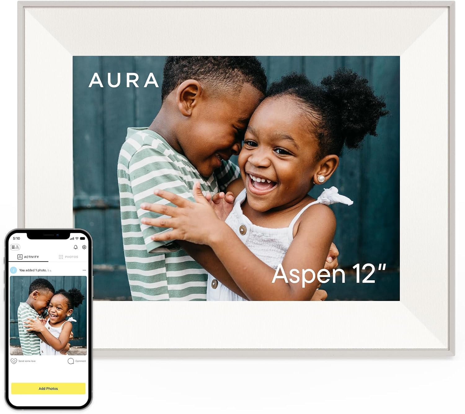 Aura Aspen 12in Digital Photo Frame - Perfect for Gifting