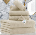 VOOVA & MOVAS 6-Piece Cotton Towel Set - Quick Dry, Soft & Lightweight