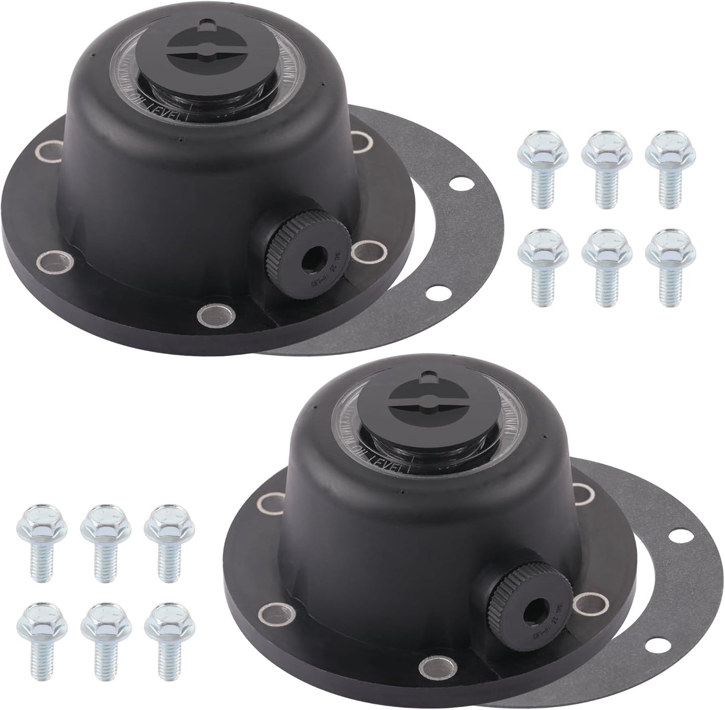 2 PCS Composite Steer Hub Cap for Trailer Axle with Gaskets