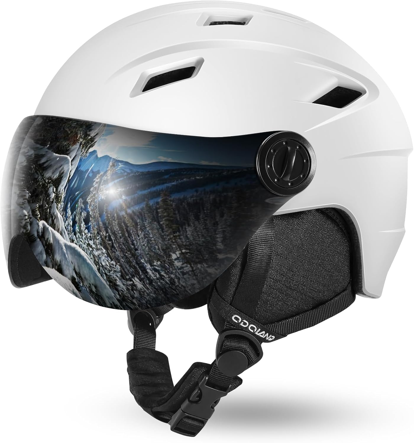 Odoland Ski Helmet with Visor Goggles for Snow Sports Fun