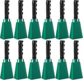12 Pcs Large Cow Bell 9ft Cowbell with Handle - Loud Green Noise