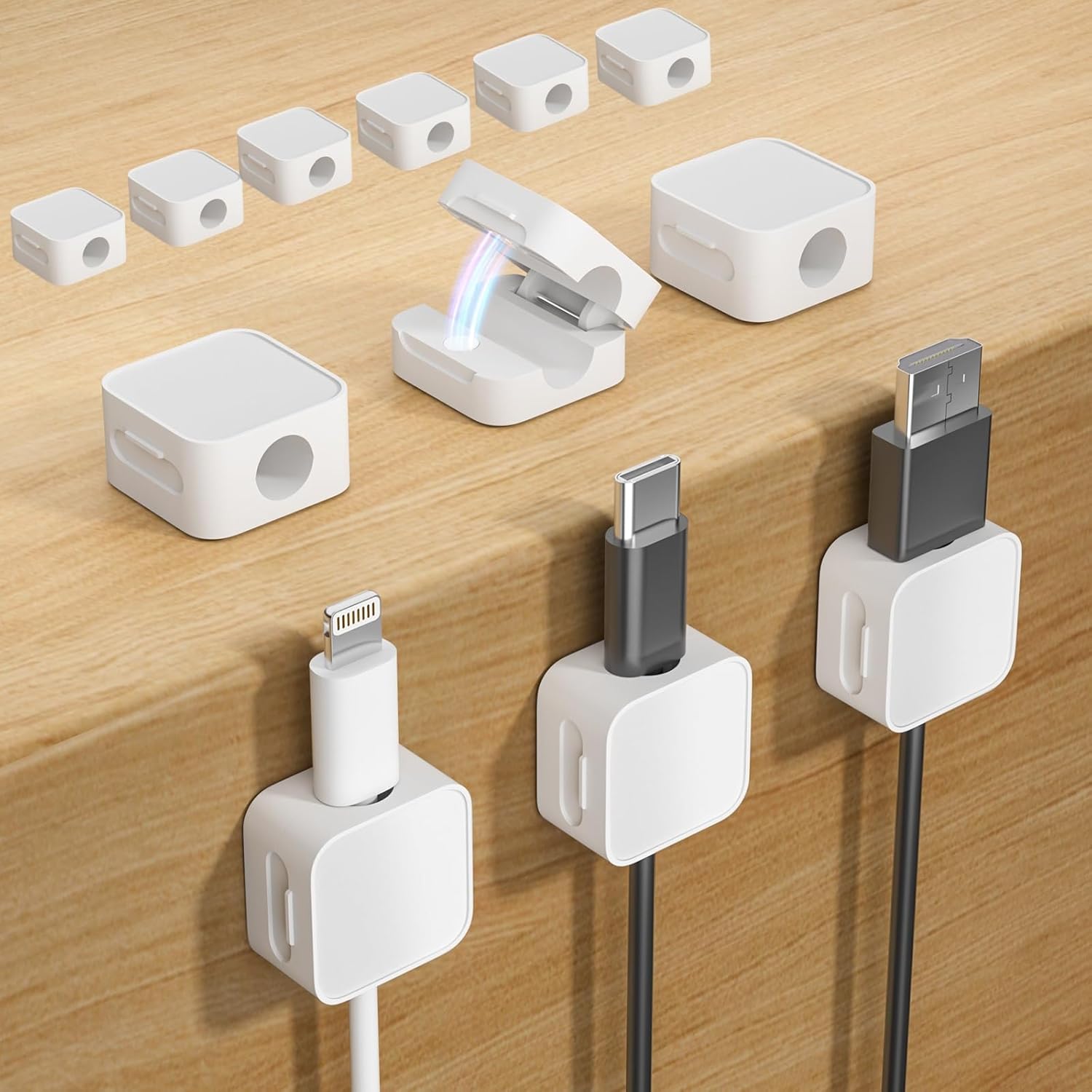 Versatile Magnetic Cable Holders - Save Space! 