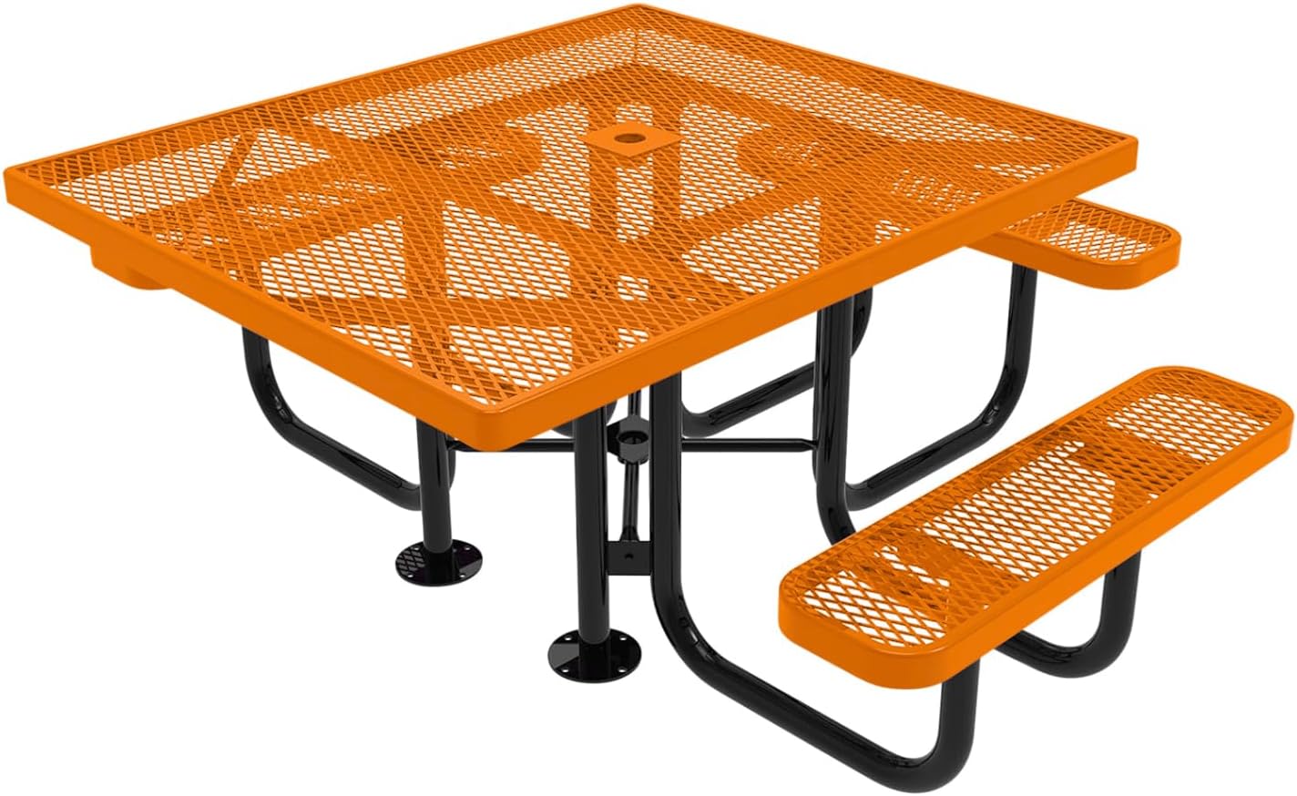 Heavy-Duty Portable Outdoor Picnic Table with Umbrella Hole