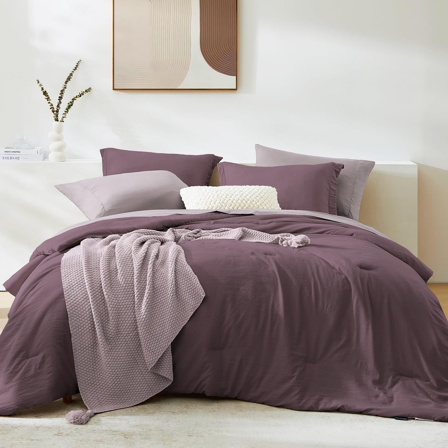 WRENSONGE King Comforter Set - 7 Pieces Soft Bedding Set