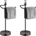 Bathroom Hand Towel Holder with Crystal Ball - Countertop 15.7 in