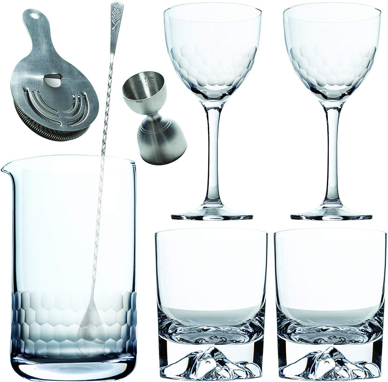 Amehla Cocktail Mixing Glass Bar Set: Mix like a Pro!