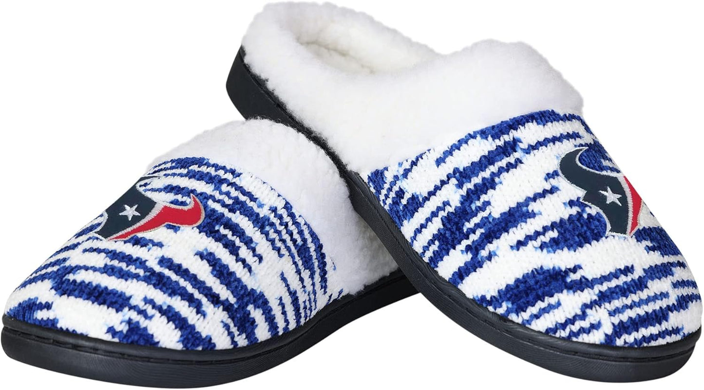FOCO NFL Sherpa Lined Colorblend Cup Sole Slippers Review