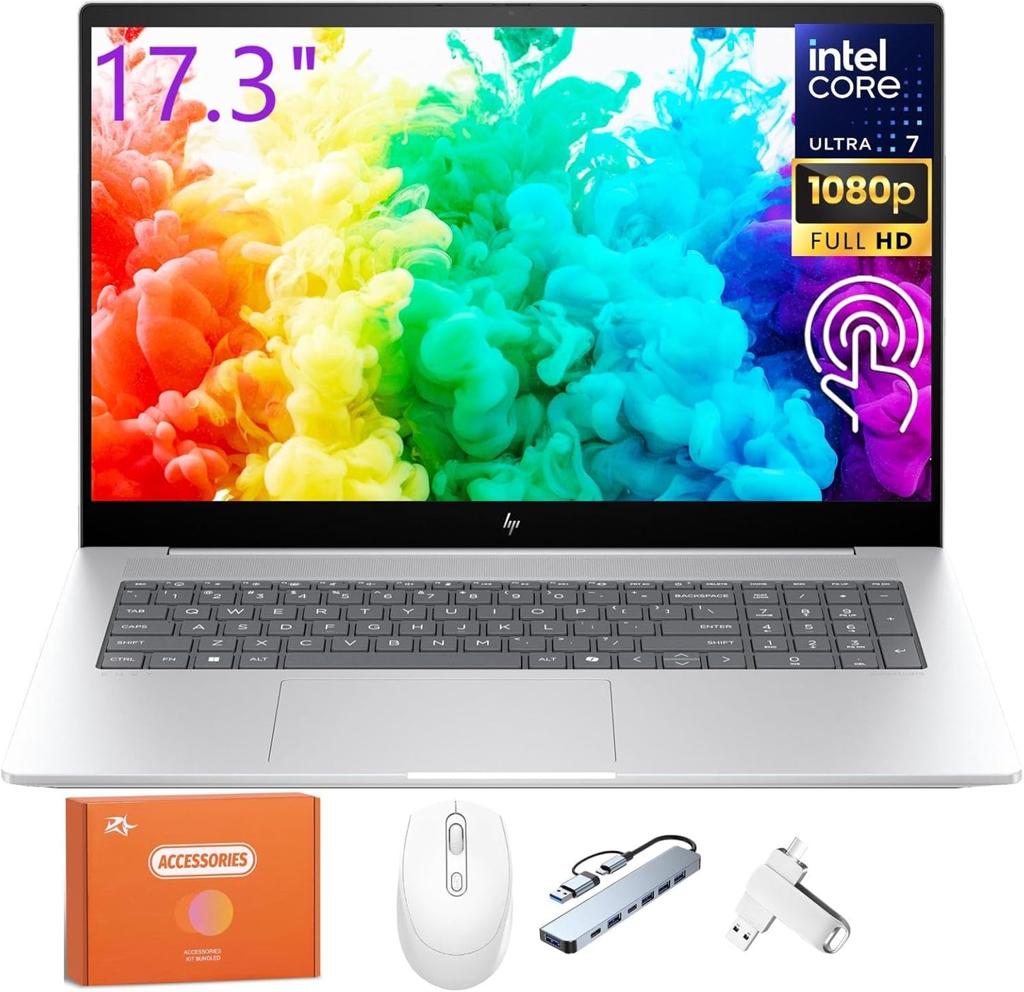 HP Envy 17.3 Touchscreen Laptop for Business with Intel Ultra 7