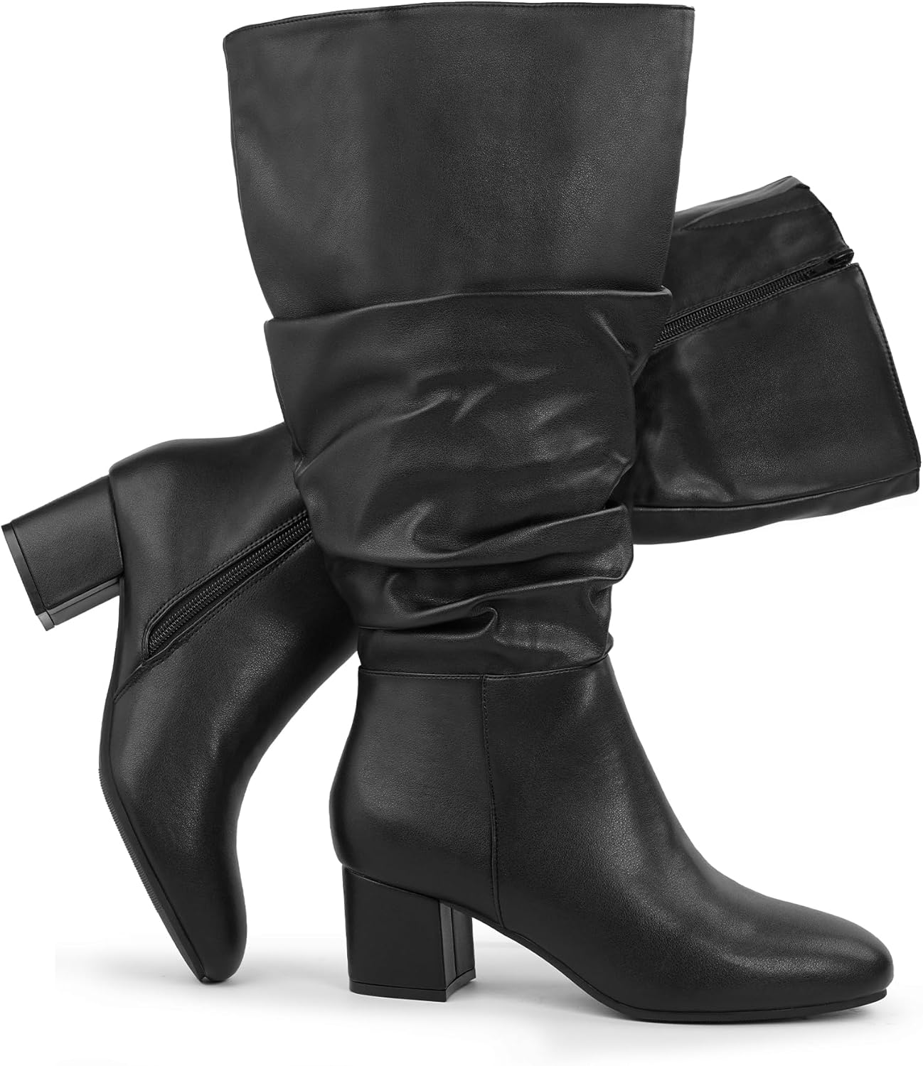 Women's Extra Wide Calf Dress Boots for Plus Size Comfort