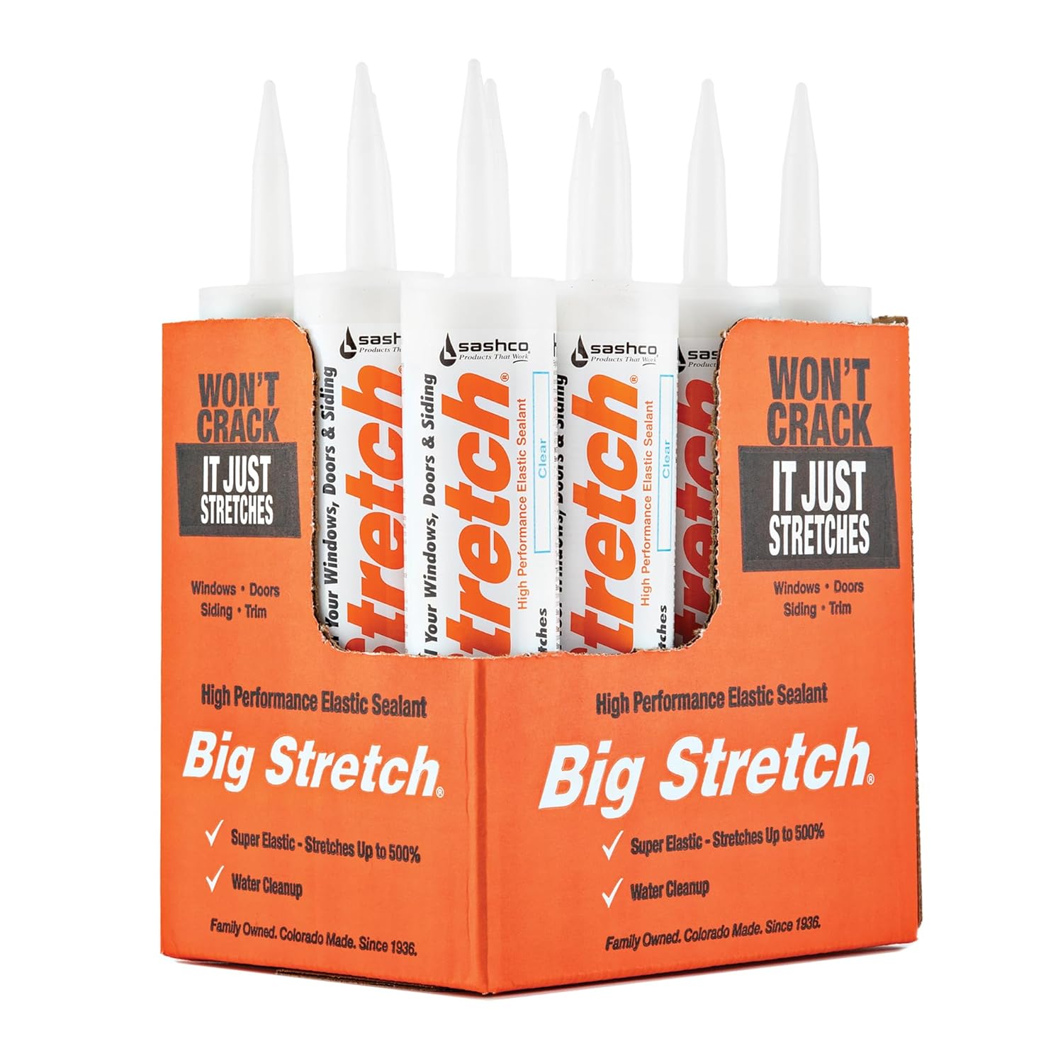 Sashco BIG-P-C-12 Big Stretch Acrylic Latex Caulking Sealant