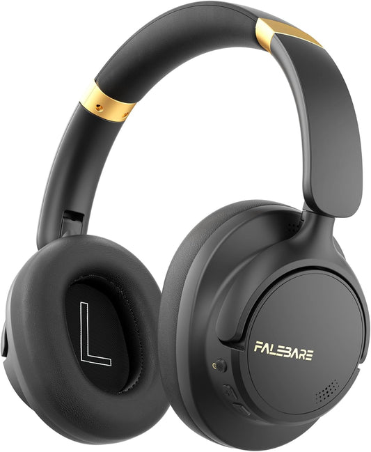 Wireless Noise-Canceling Headphones: 80H Playtime & Deep Bass