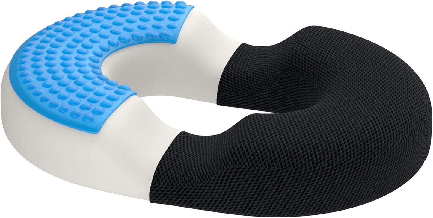 Memory Foam Gel Seat Cushion - Pain Relief & Support - 18.1x13