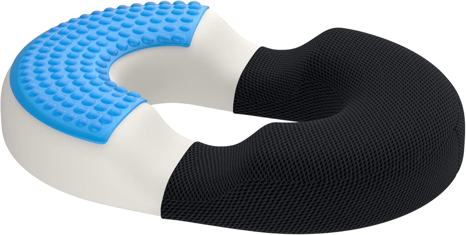 Memory Foam Gel Seat Cushion - Pain Relief & Support - 18.1x13