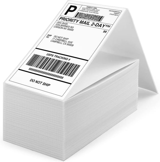 500 Fan-Fold Thermal Shipping Labels by MiroCaro