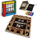 14 in Deluxe Shut The Box Game - Family Math Dice Board