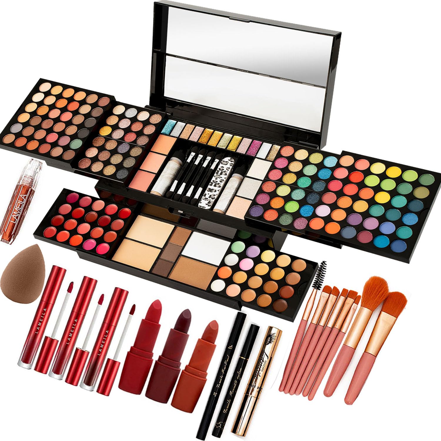 MISS ROSE M 187 Colors Professional Makeup Palette for All