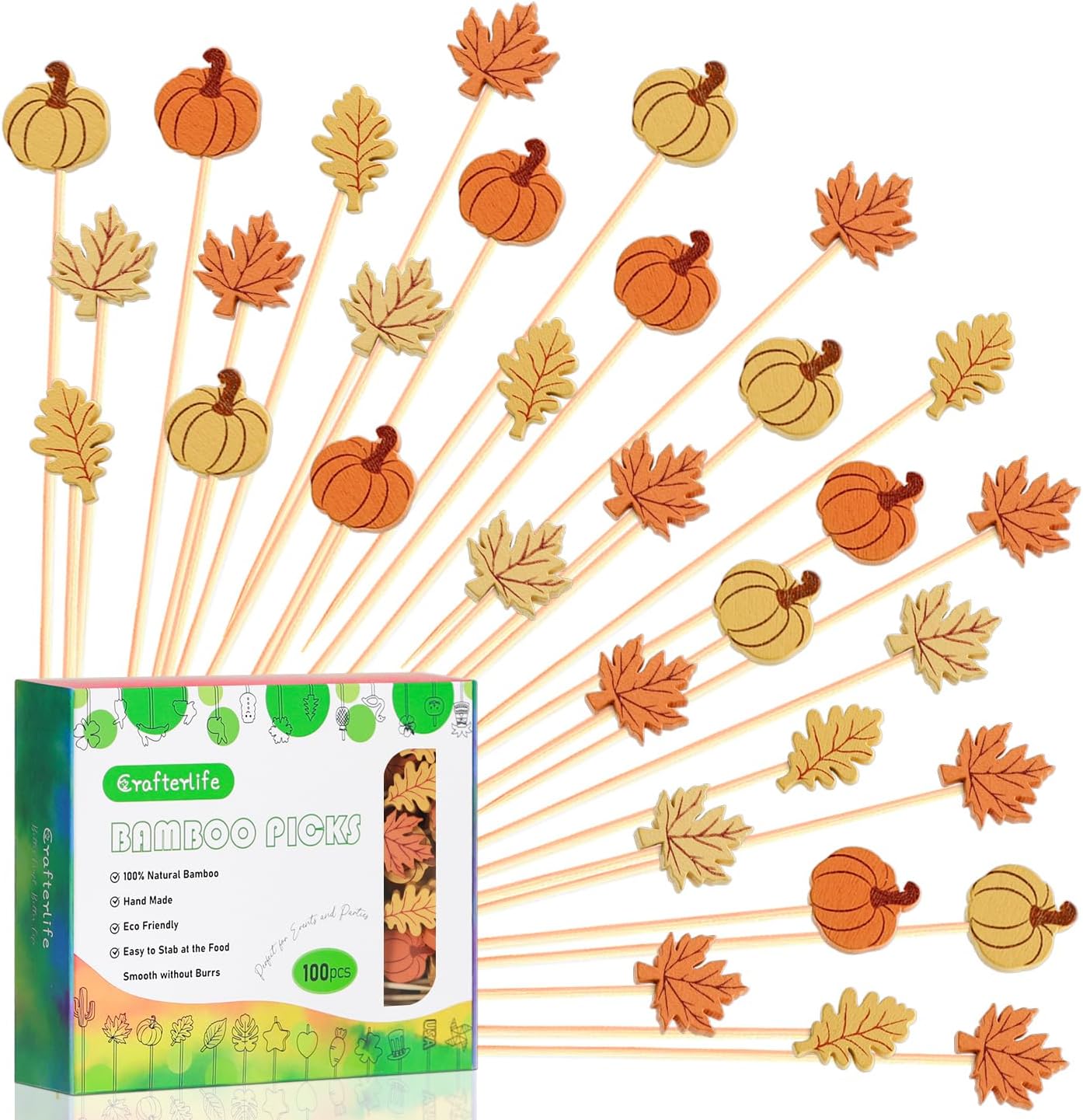 Autumn Cocktail Picks Thanksgiving Party Supplies